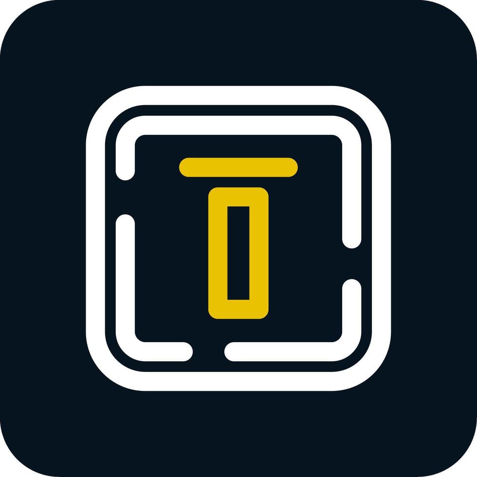 Top alignment Line Yellow White Icon vector