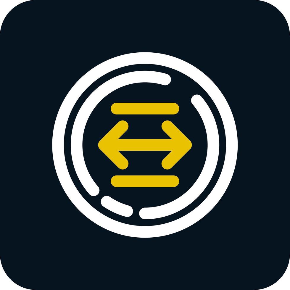 Left and right arrow Line Yellow White Icon vector