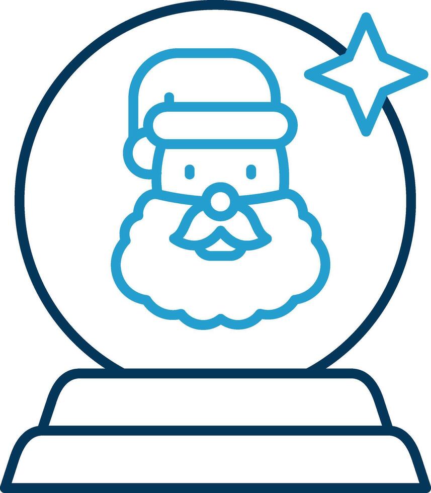 Jingle bell Line Blue Two Color Icon vector