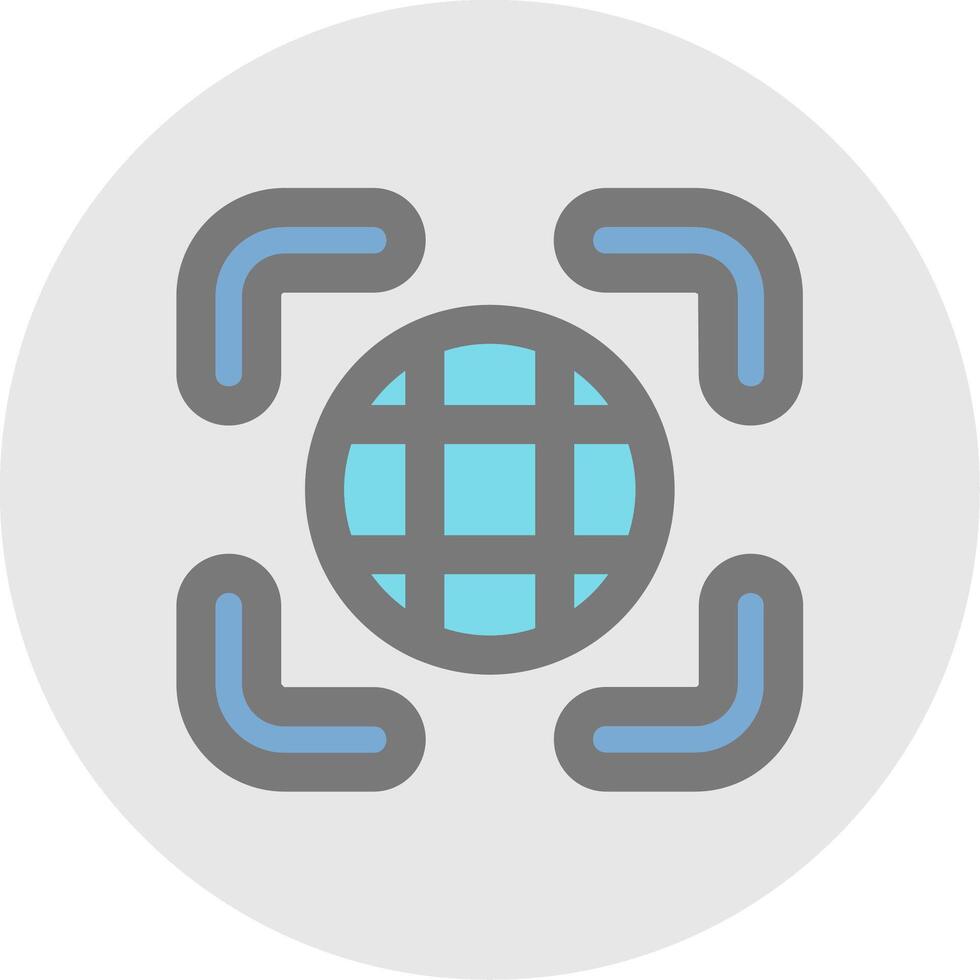 Show grid Line Filled Light Circle Icon vector