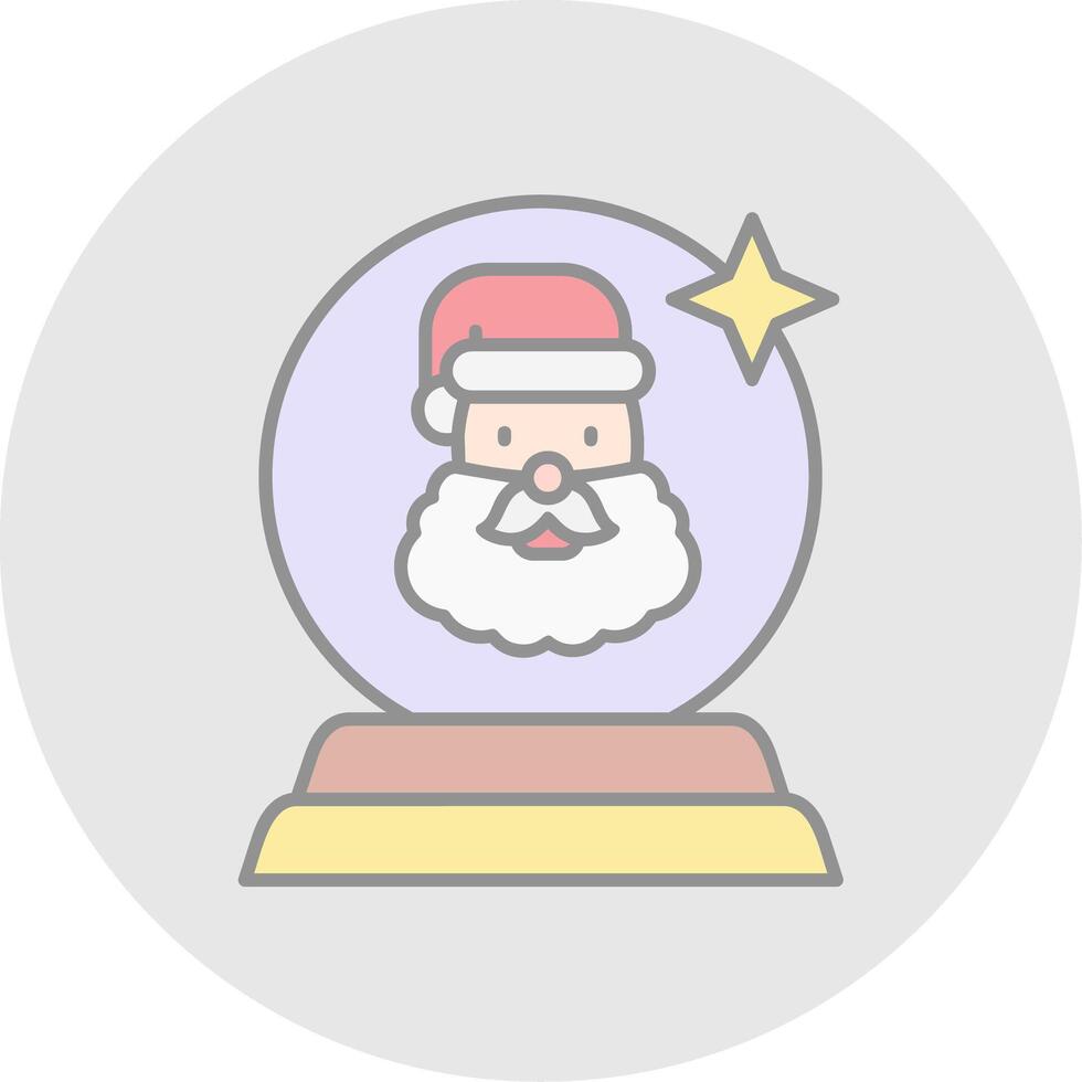Jingle bell Line Filled Light Circle Icon vector