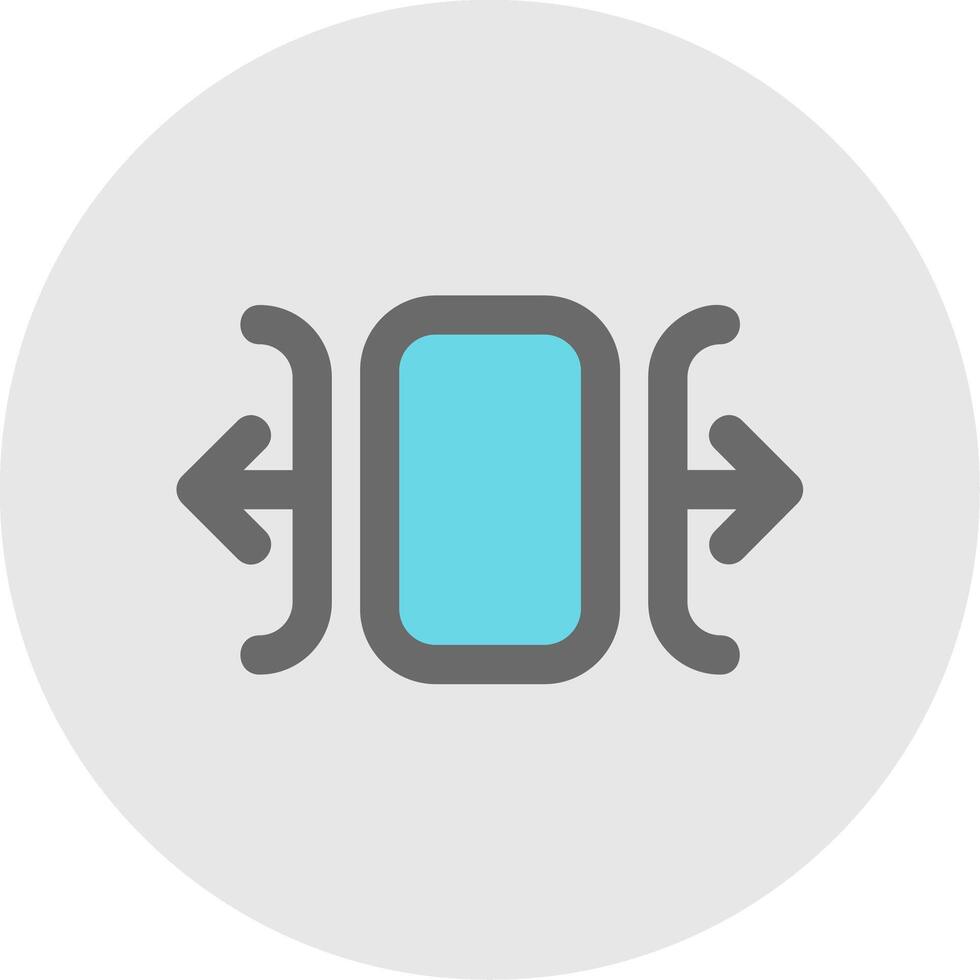 Carousel horizontal Line Filled Light Circle Icon vector