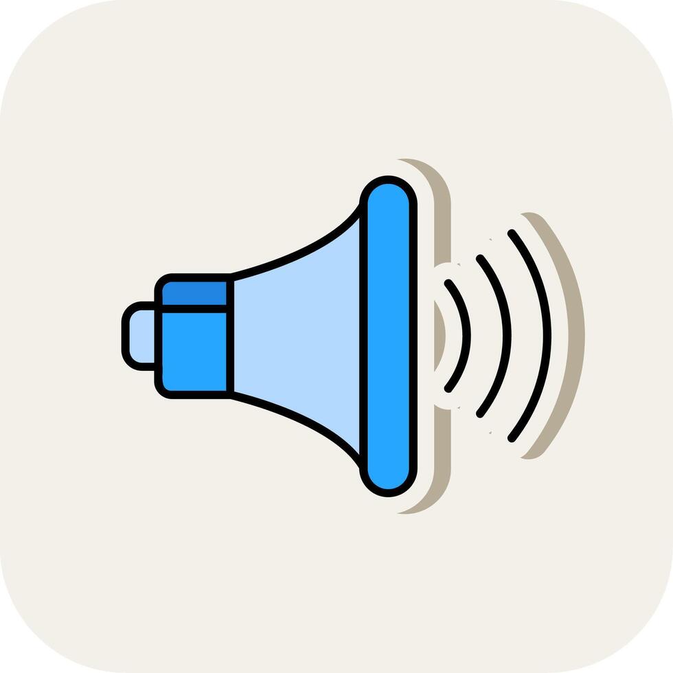 volume up Line Filled White Shadow Icon vector