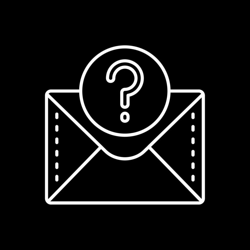 Question mark Line Inverted Icon vector