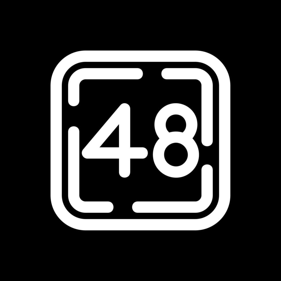 Forty Eight Line Inverted Icon vector