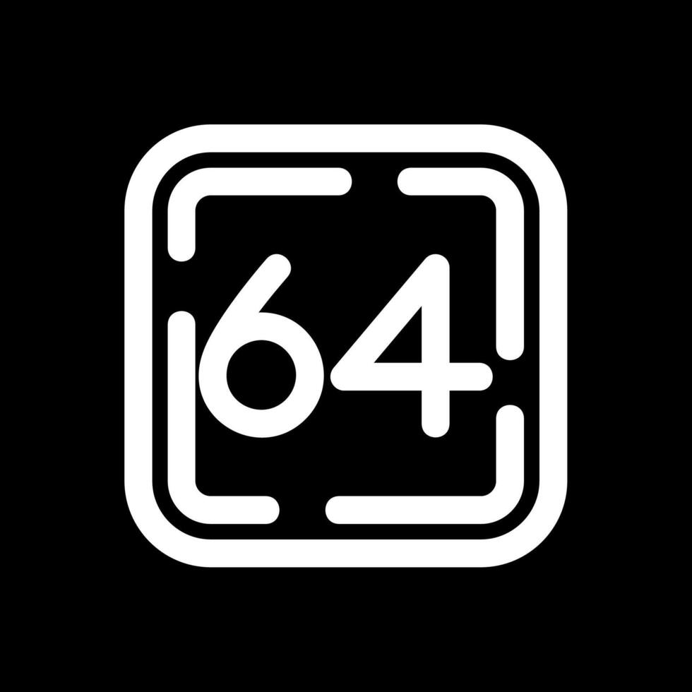 Sixty Four Line Inverted Icon vector