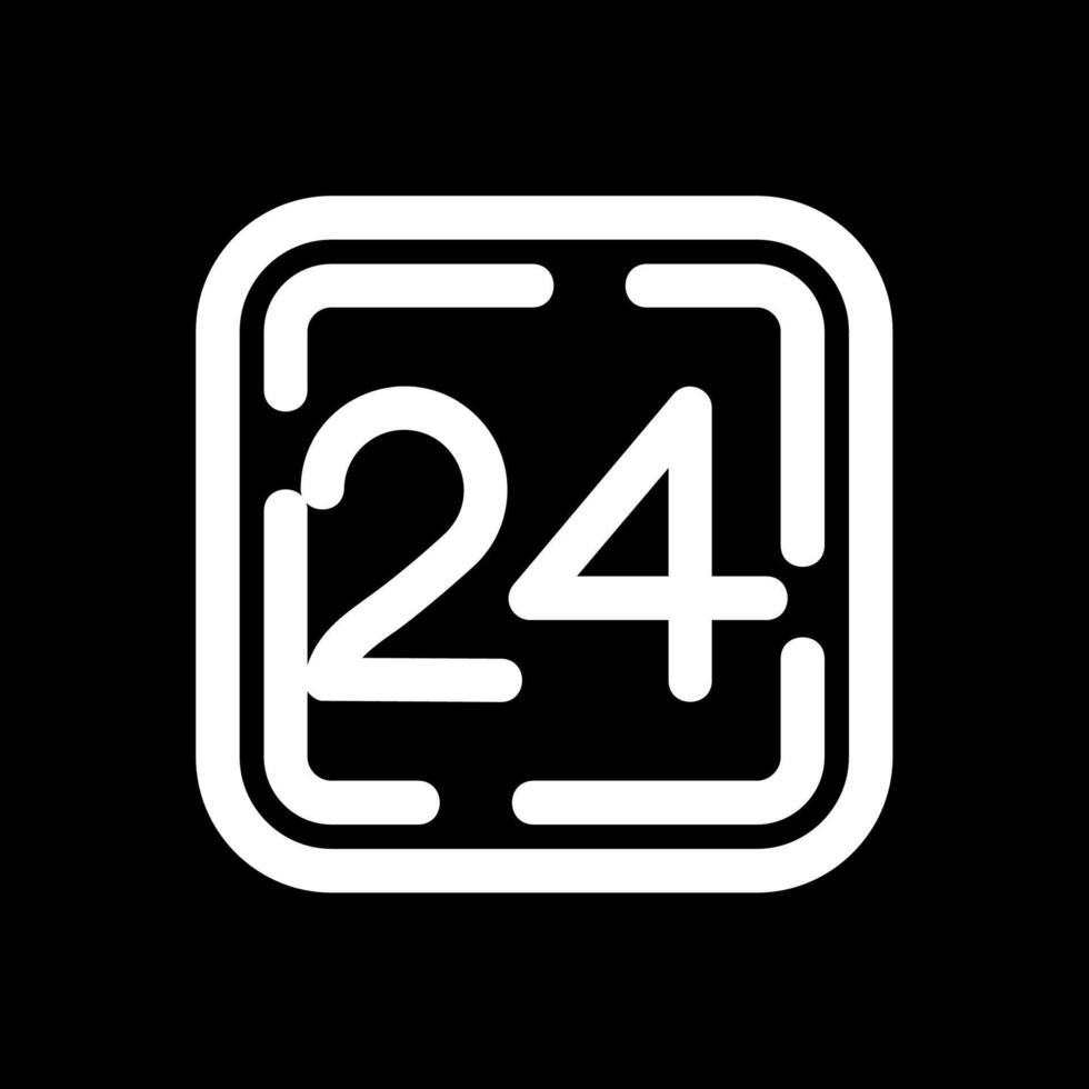 Twenty Four Line Inverted Icon vector