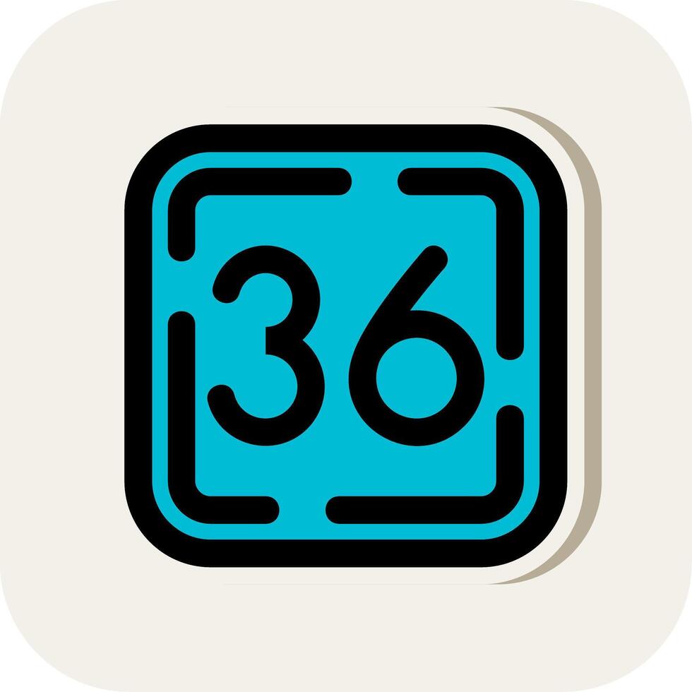 Thirty Six Line Filled White Shadow Icon vector