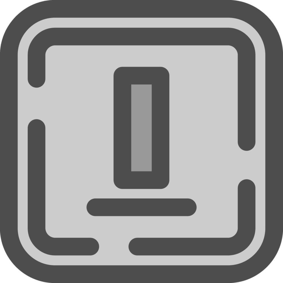 Bottom alignment Line Filled Greyscale Icon vector