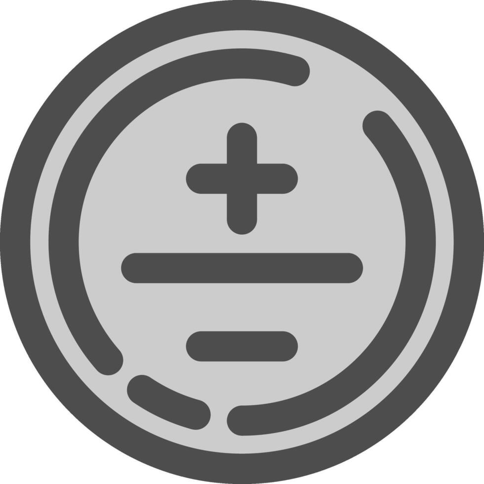 Mathematical symbol Line Filled Greyscale Icon vector