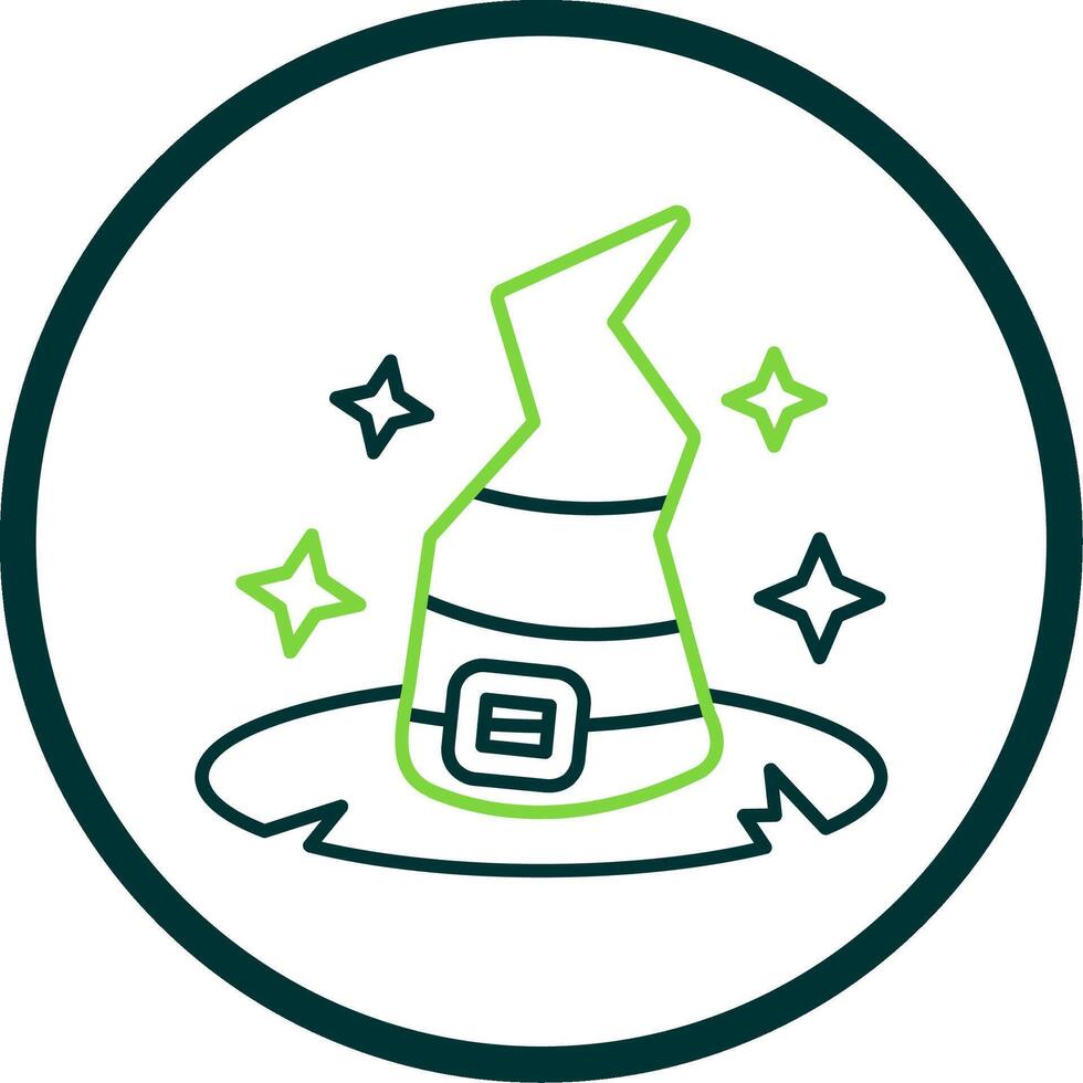 Witch hat Line Circle Icon vector