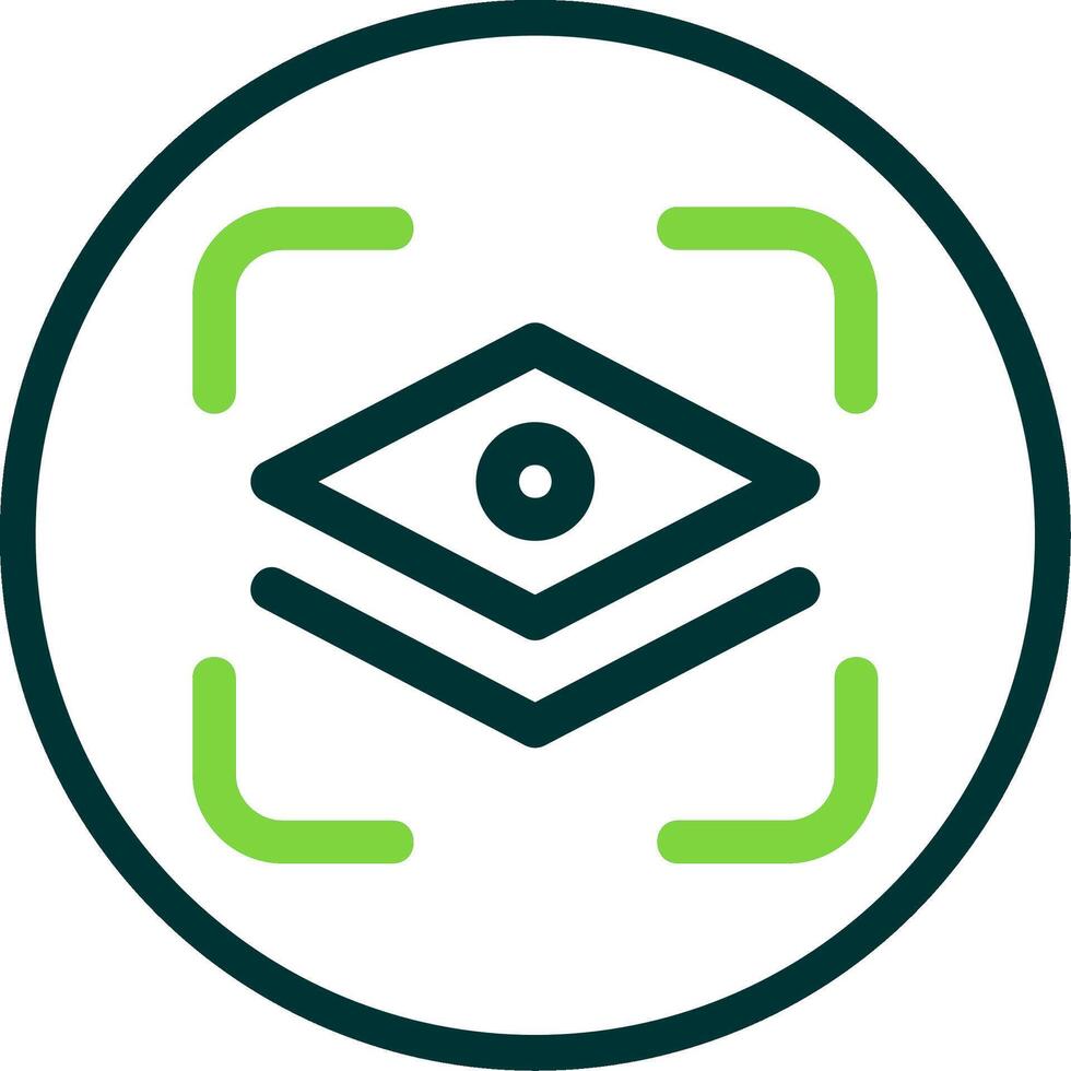 Layer mask Line Circle Icon vector