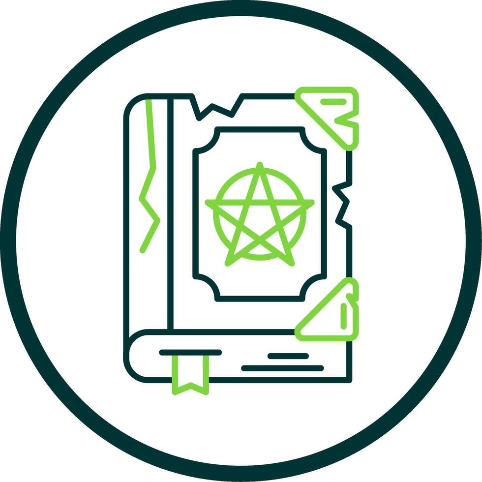 Magic book Line Circle Icon vector