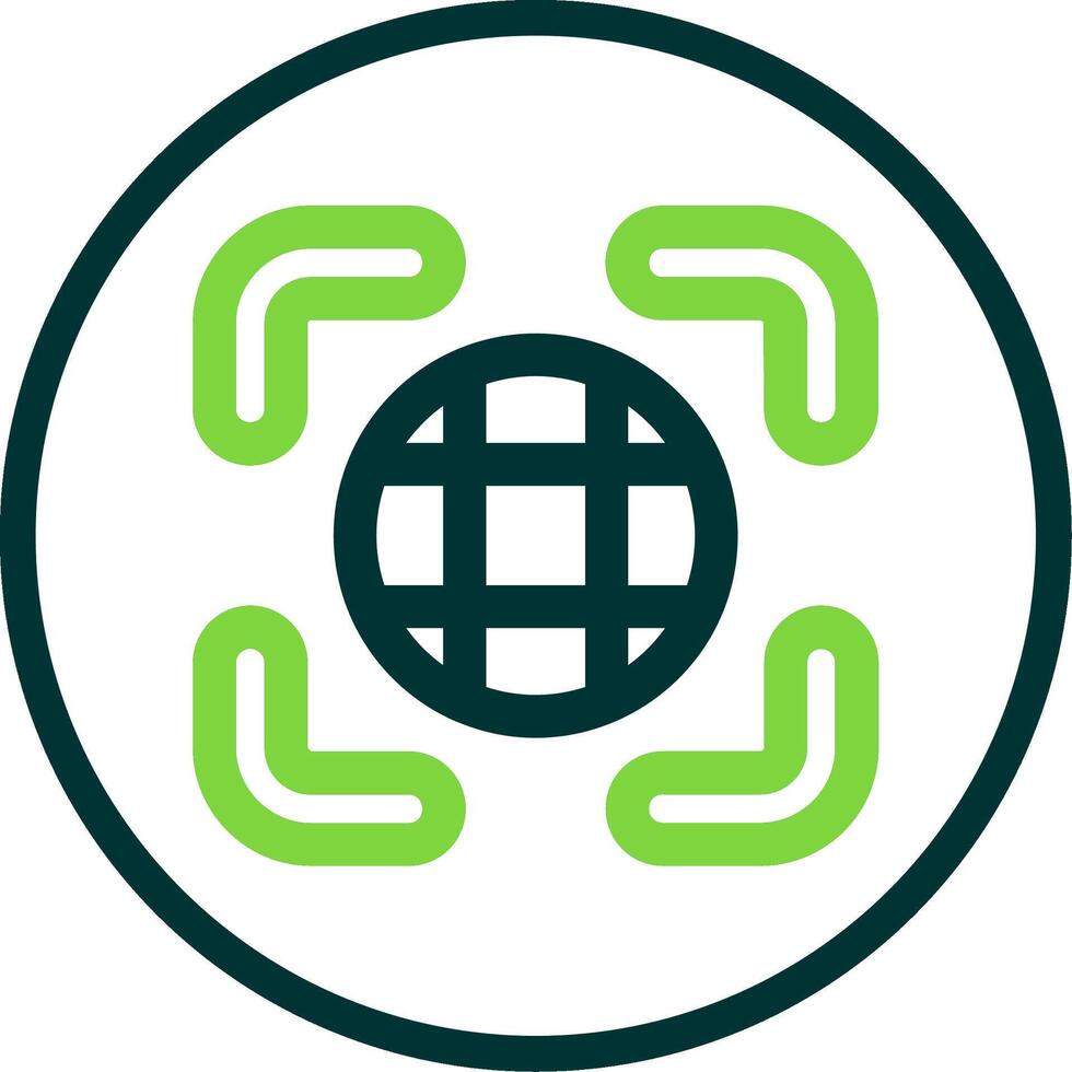 Show grid Line Circle Icon vector