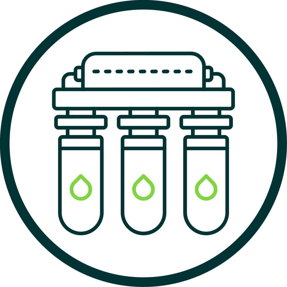 Water purifier Line Circle Icon vector