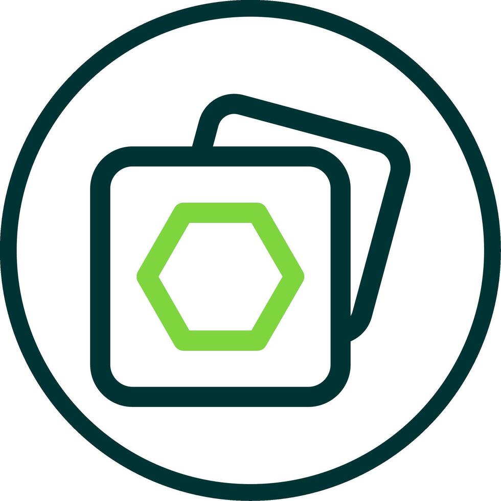 Polygon frame Line Circle Icon vector