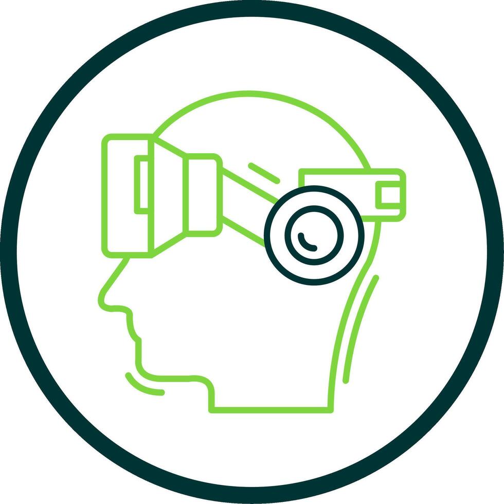 Vr glasses Line Circle Icon vector