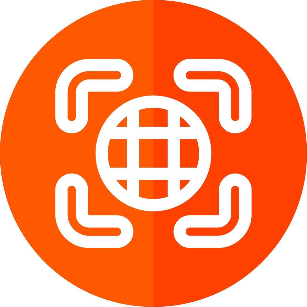 Show grid Line Red Circle Icon vector
