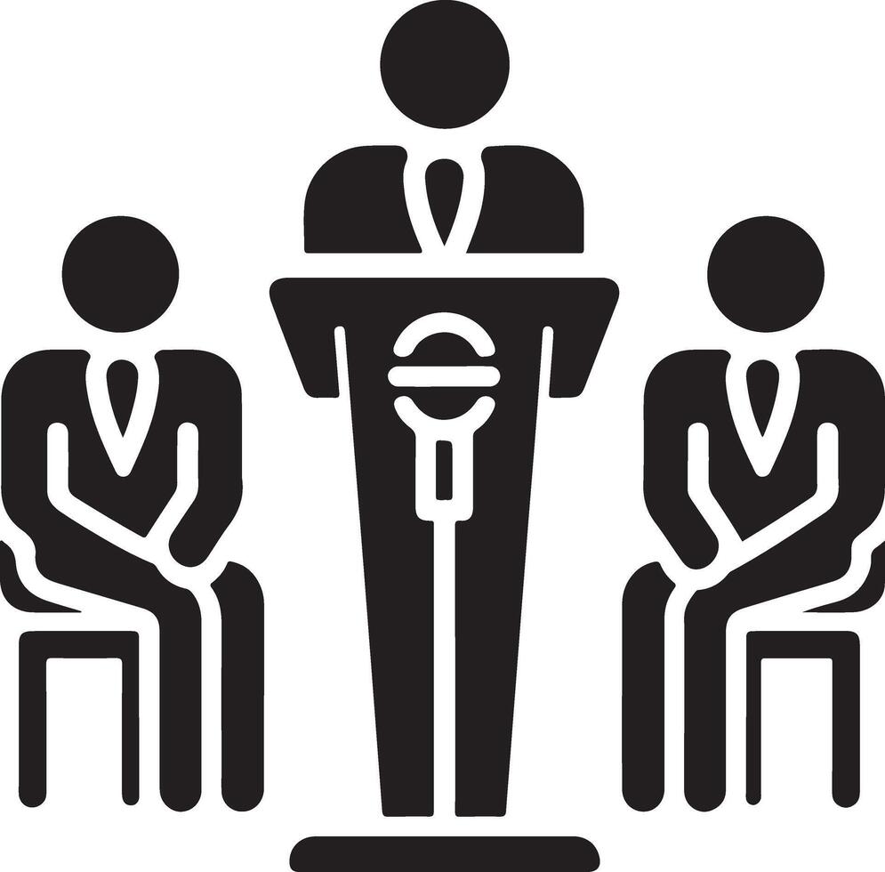 Podium Icon Vector Person Public Speech for Presentation white background 6