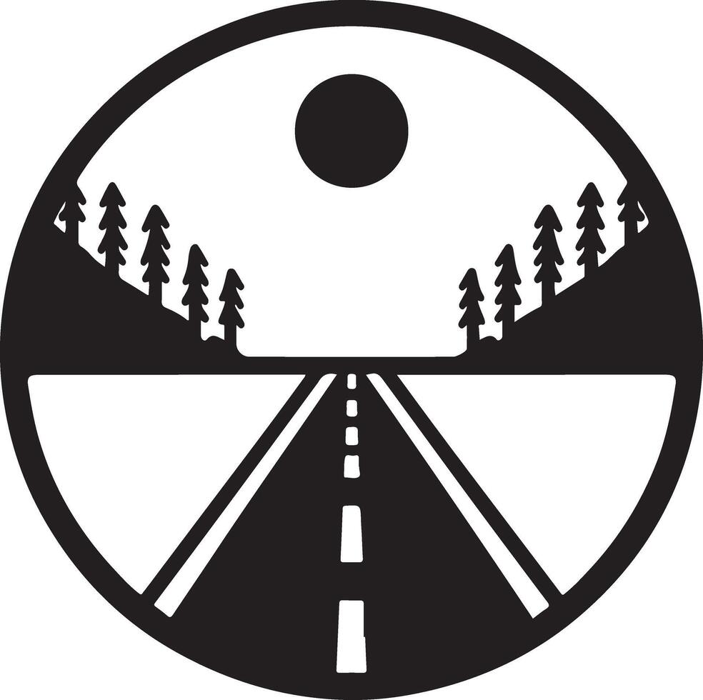 minimal road icon vector, symbol, clipart, white background 15 vector