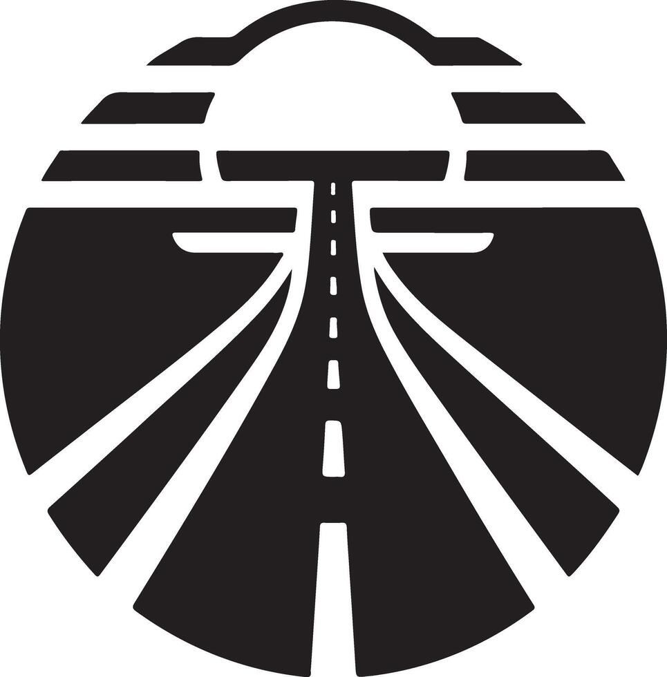 minimal road icon vector, symbol, clipart, white background 19 vector