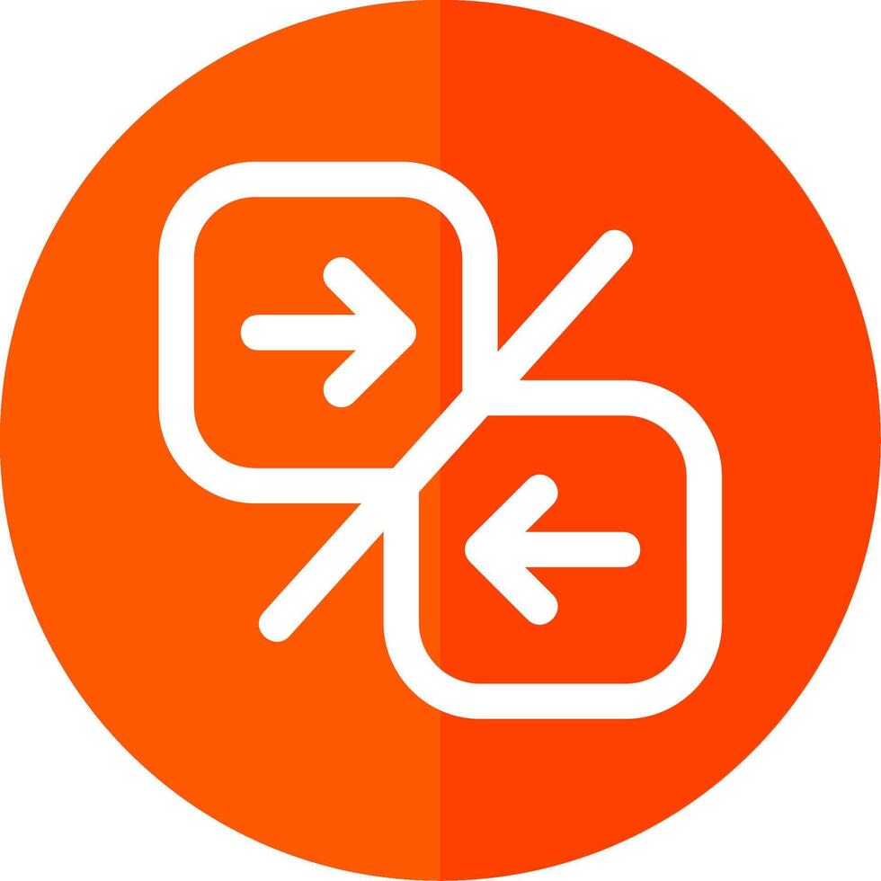 Compare arrow Line Red Circle Icon vector