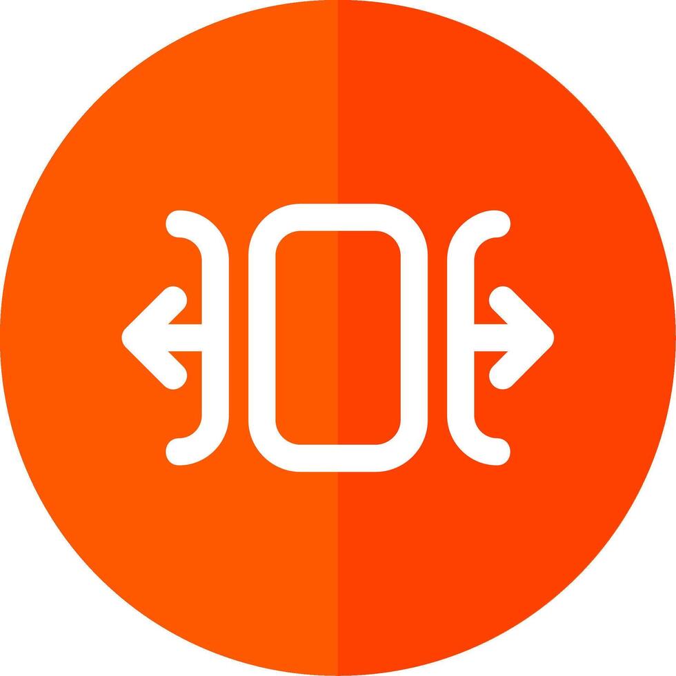 Carousel horizontal Line Red Circle Icon vector