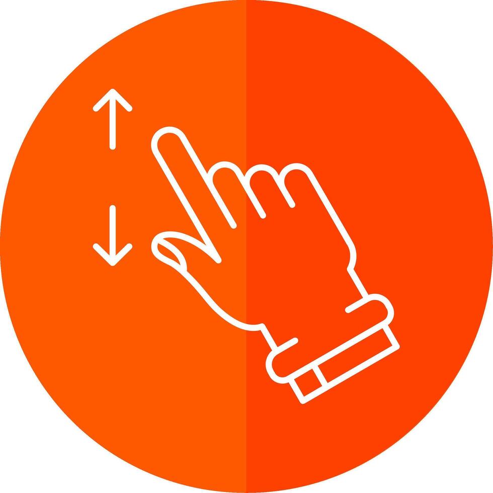 Zoom In Line Red Circle Icon vector