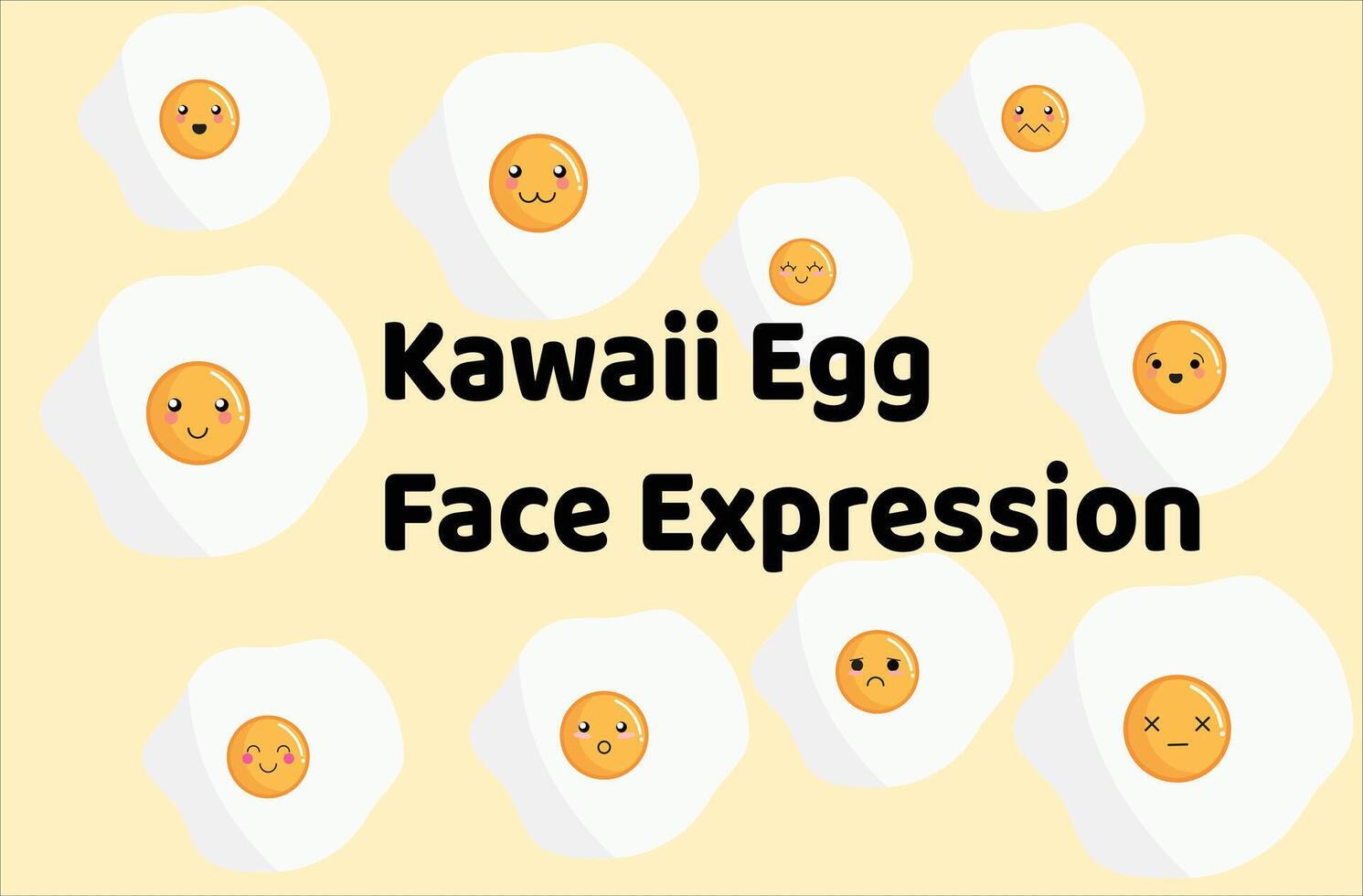 Set of egg shaped emoji with different mood. Kawaii cute clouds emoticons and Japanese anime emoji faces expressions. vector