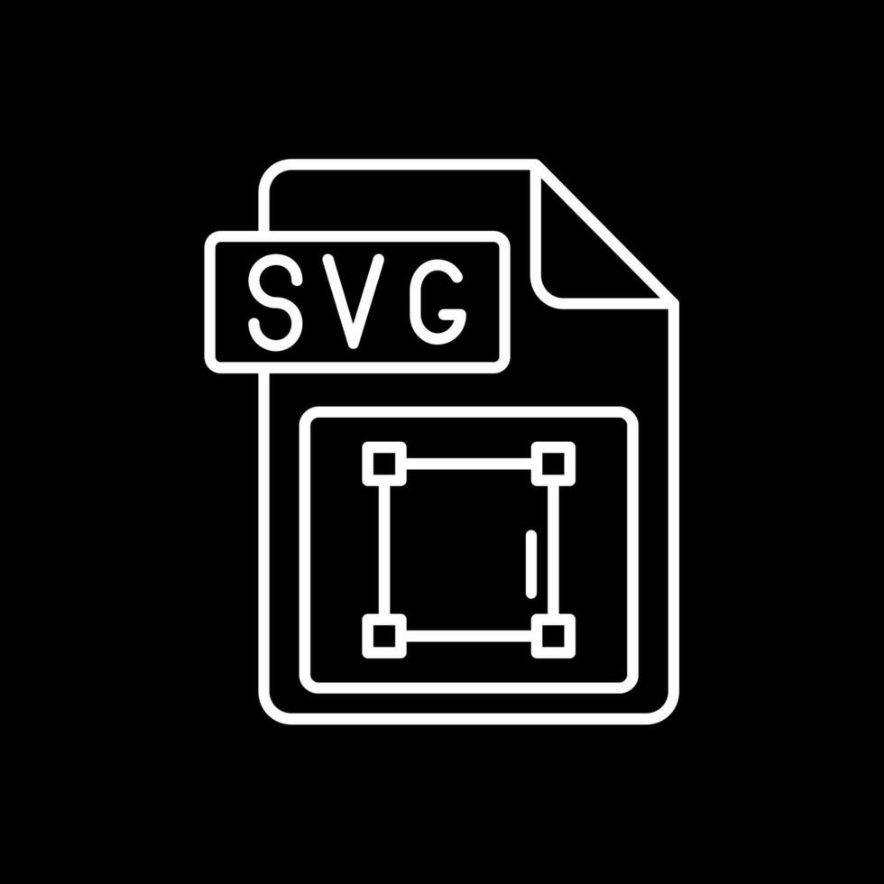 svg archivo formato línea invertido icono vector