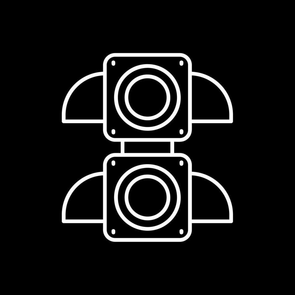 Traffic light Line Inverted Icon vector