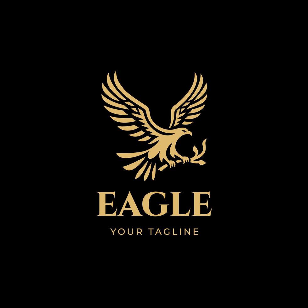 lujo águila logo vector. águila ala vuelo logo. volador pájaro logo. vector ilustración.