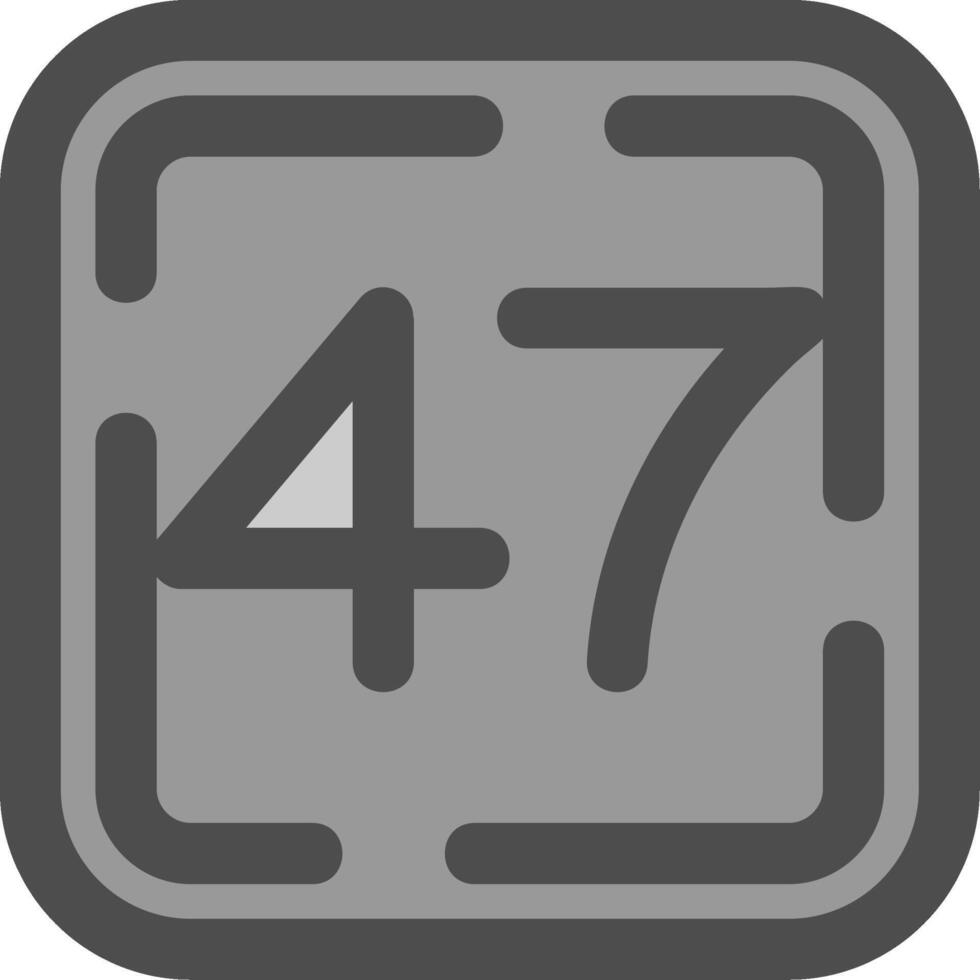 Forty Seven Line Filled Greyscale Icon vector