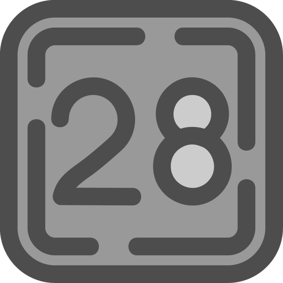 Twenty Eight Line Filled Greyscale Icon vector