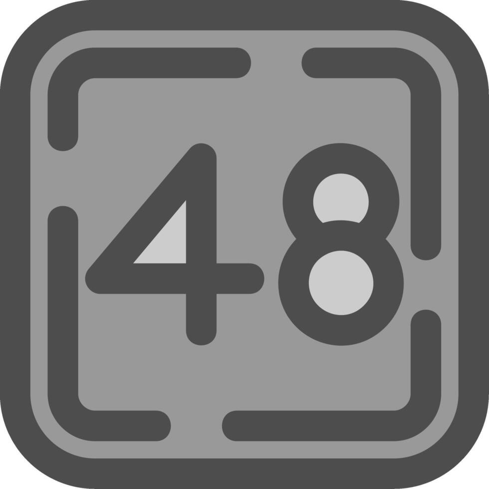 Forty Eight Line Filled Greyscale Icon vector