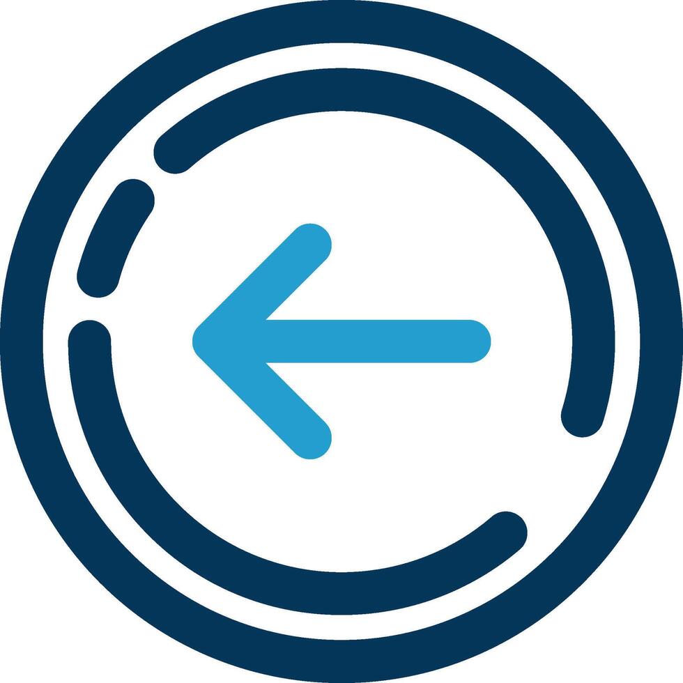 Right arrow Line Blue Two Color Icon vector