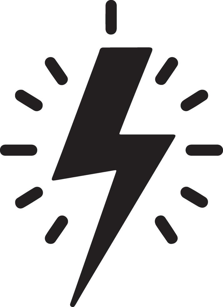 minimal flash lightning bolt logo. Electric power symbol. Power energy sign 7 vector