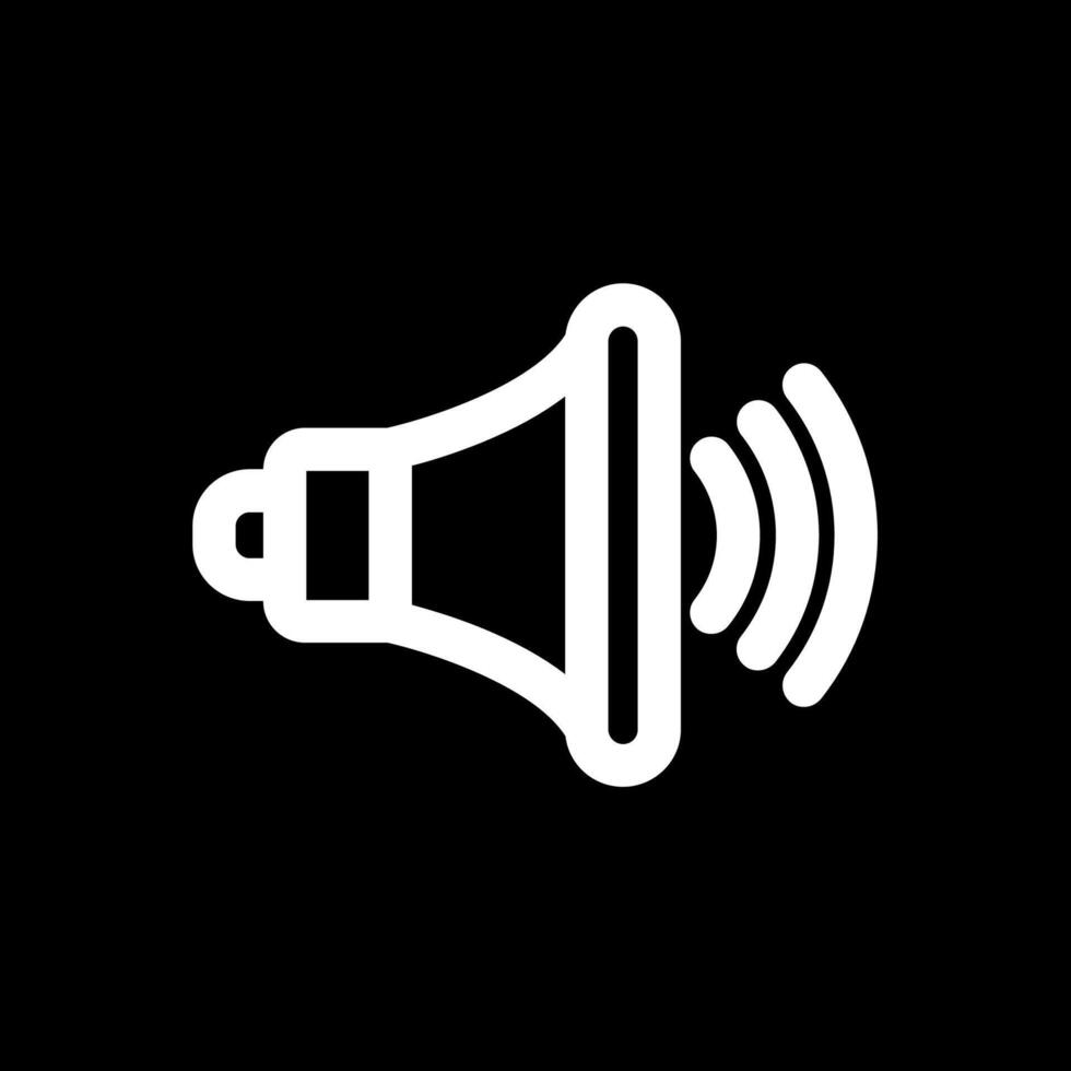 Volume up Line Inverted Icon vector