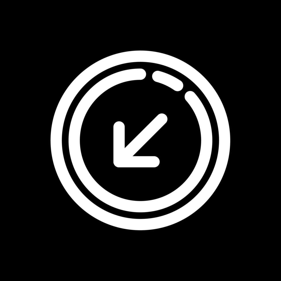 Down arrow Line Inverted Icon vector