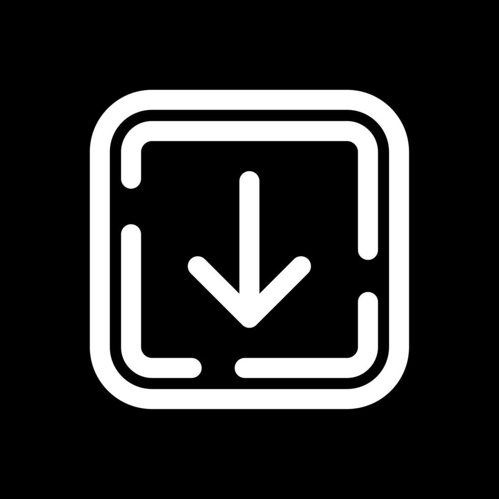 Down arrow Line Inverted Icon vector