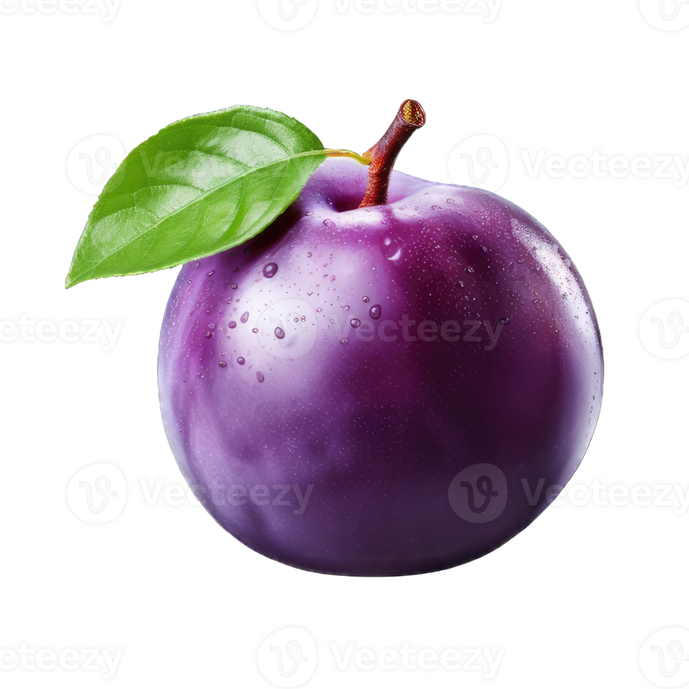 AI generated Plum Studio Shot Isolated on Transparent Background, Food Photography, png
