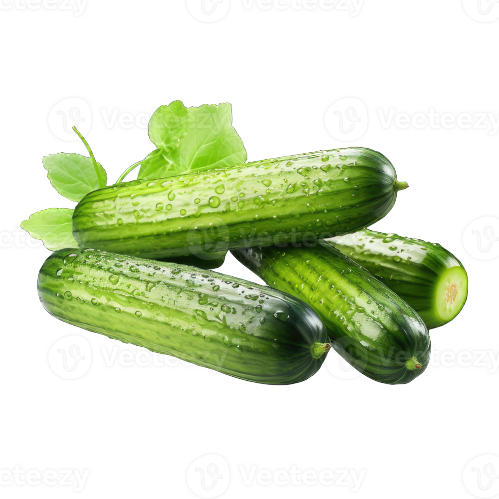 AI generated Cucumber transparent background PNG