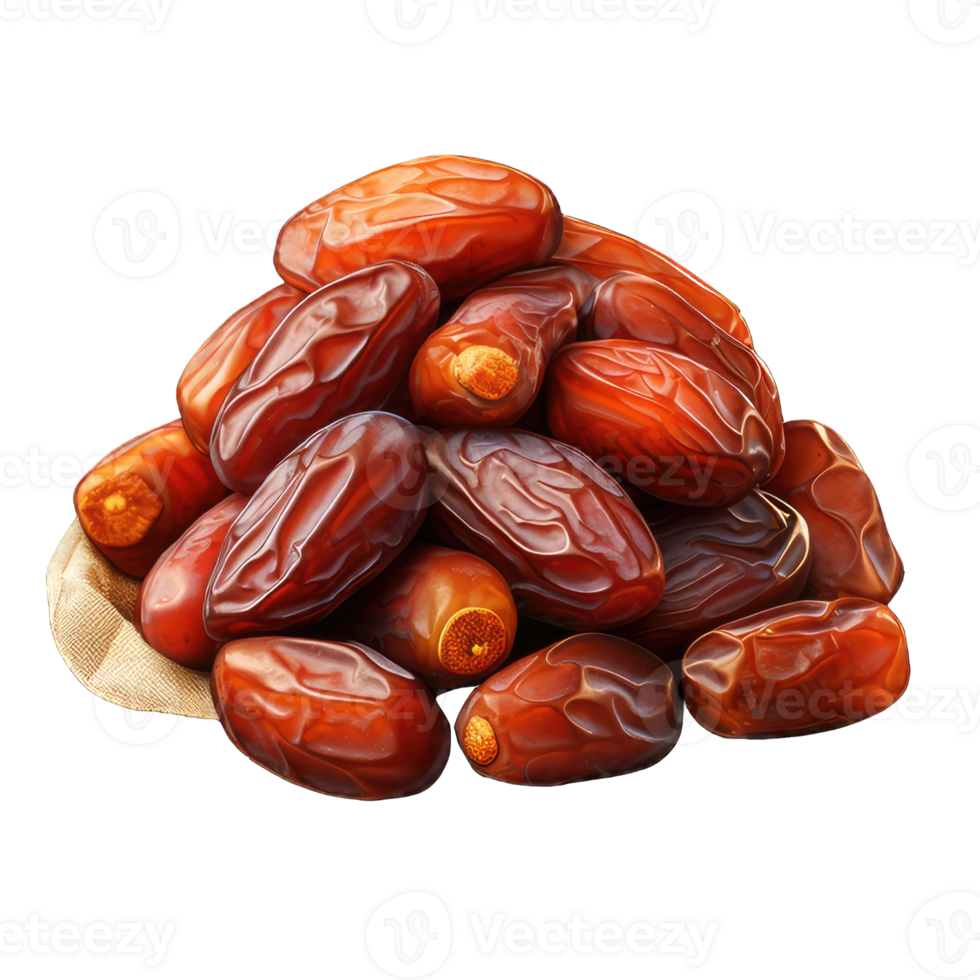 AI generated Concept of sweet and tasty food - dates, isolated on Transparent background png