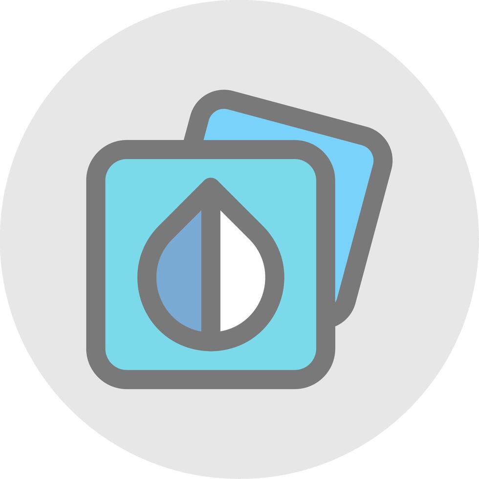 Image saturation Line Filled Light Circle Icon vector