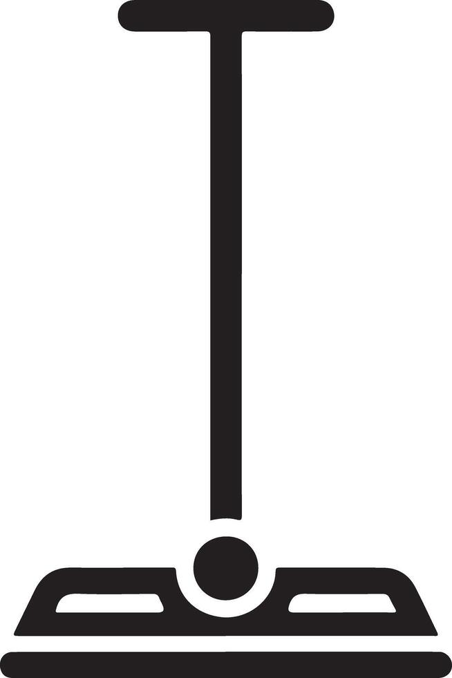 mínimo piso fregona icono símbolo, plano ilustración, negro color silueta, blanco antecedentes 20 vector