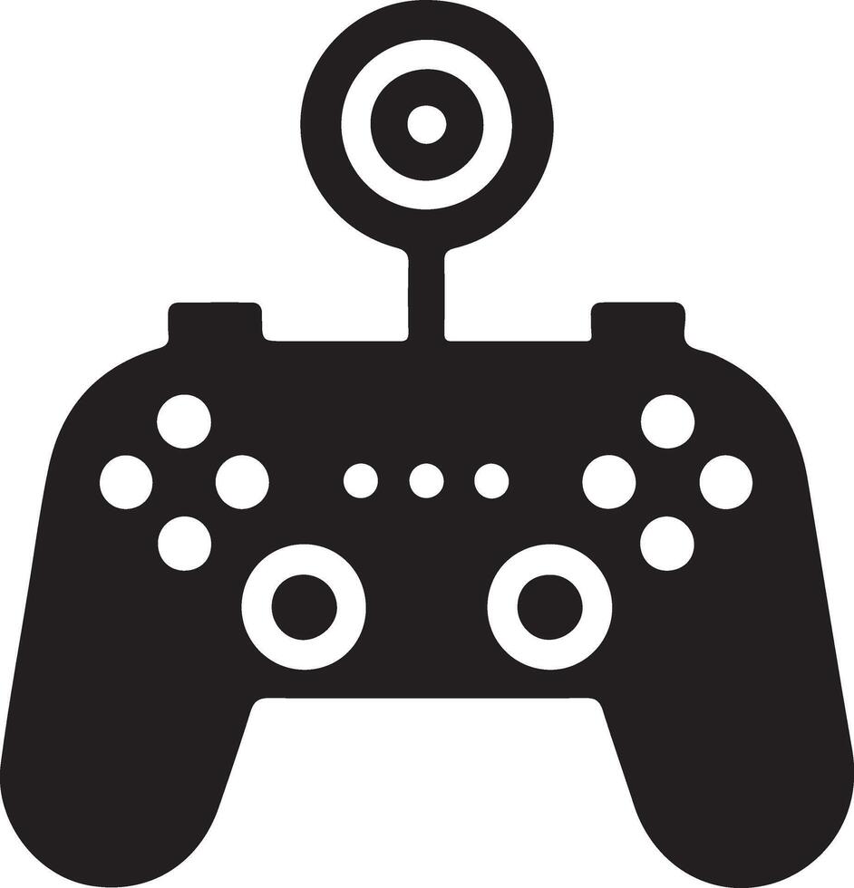 minimal Game console icon symbol, flat illustration, white background 18 vector