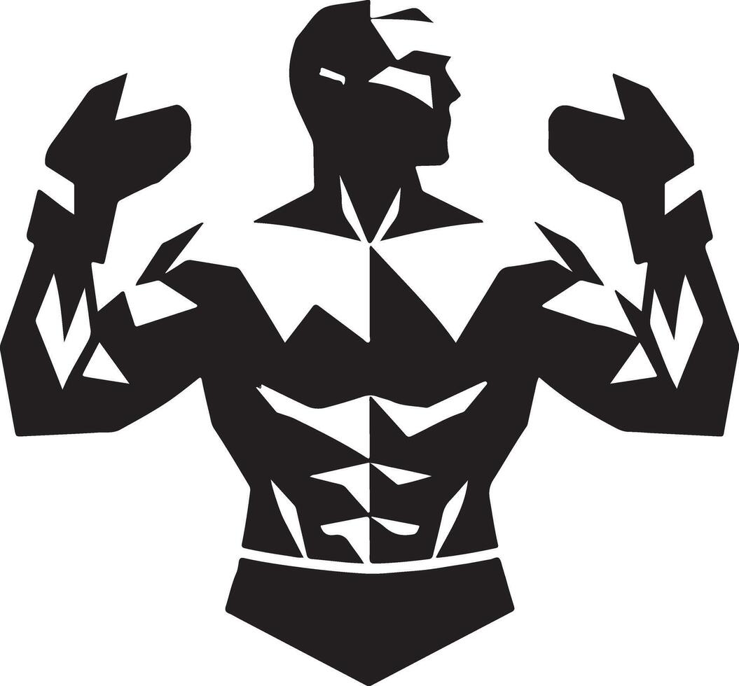combatiente logo, boxeo aislado bajo poligonal vector ilustración, vector negro color silueta 3