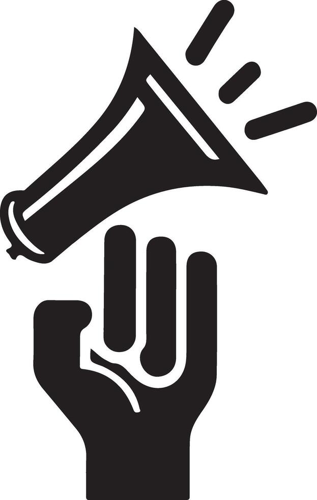 minimal car horn icon vector silhouette, black color, stop horn, white background 3