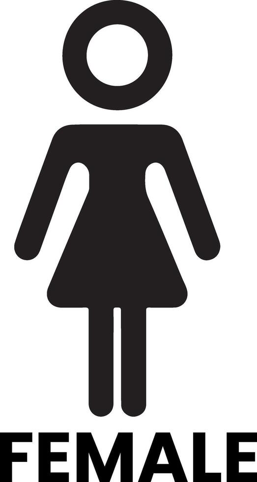 minimal stick female icon vector black color silhouette, white background 8