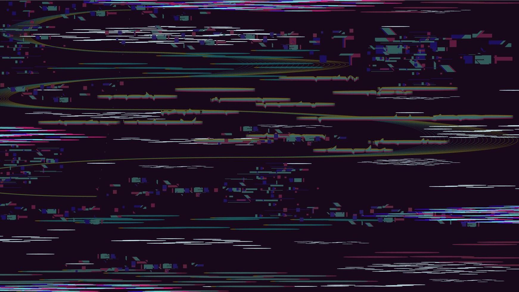 Glitch damage texture. Distortion retro noise effect, no signal abstract technical problem, destroyed pixel defect vector background illustration